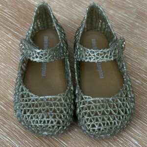 Mini Melissa Glittery Gold Dress Shoes